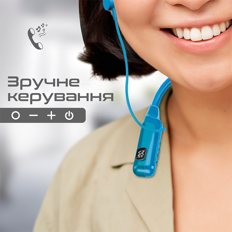 Гарнитура Promate Blend Blue (blend.blue) Дополнительно Частота Bluetooth: 2.4 GHz; Тип батареи: Li-Polymer; Емкость батареи: 400 mAh; Вход USB-C: DC 5V/400 mA