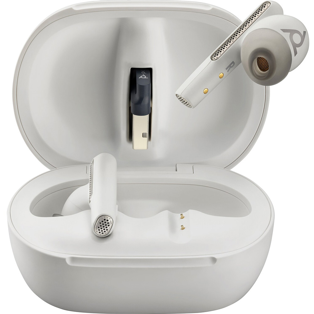 Гарнітура POLY TWS Voyager Free 60+ Earbuds + BT700A + TSCHC White (7Y8G5AA) Акустичне оформлення закриті