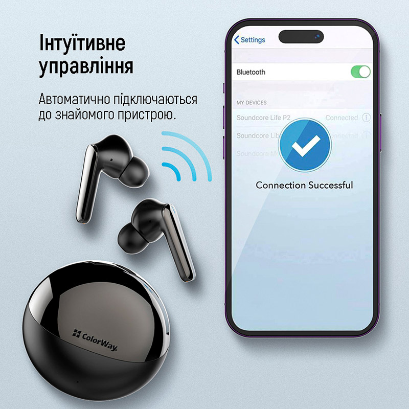 Покупка Гарнітура COLORWAY TWS-3 Earbuds Black (CW-TWS3BK)