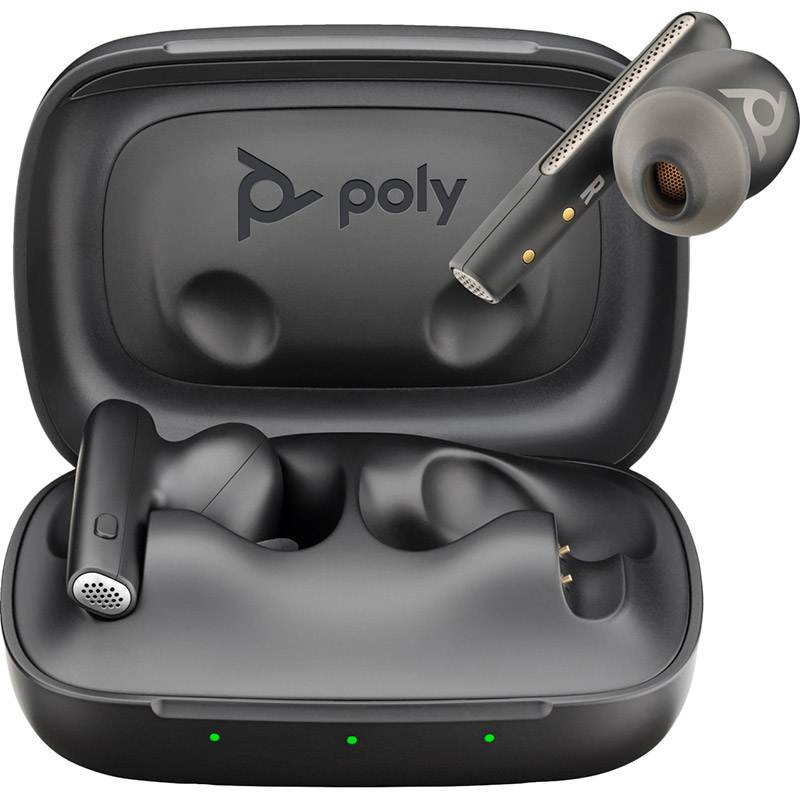 Гарнитура POLY TWS Voyager Free 60 Earbuds + BT700A + BCHC Black (7Y8H3AA) Крепление TWS (без провода)