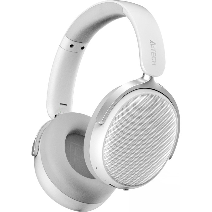 Гарнітура A4TECH BH350C White Додатково Bluetooth v5.3, Вбудований акумулятор: літієва батарея ємністю 500 мА·год, Час відтворення: 50 годин (ANC Off), 30 годин (ANC On), USB Type-C