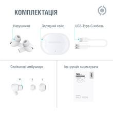 Гарнитура PIKO TWS-HalfMoon White (1283126583391)