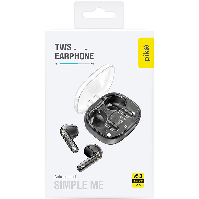 Гарнитура PIKO TWS-SimpleMe Black (1283126583438) Конструкция вкладыши (в ушную раковину)