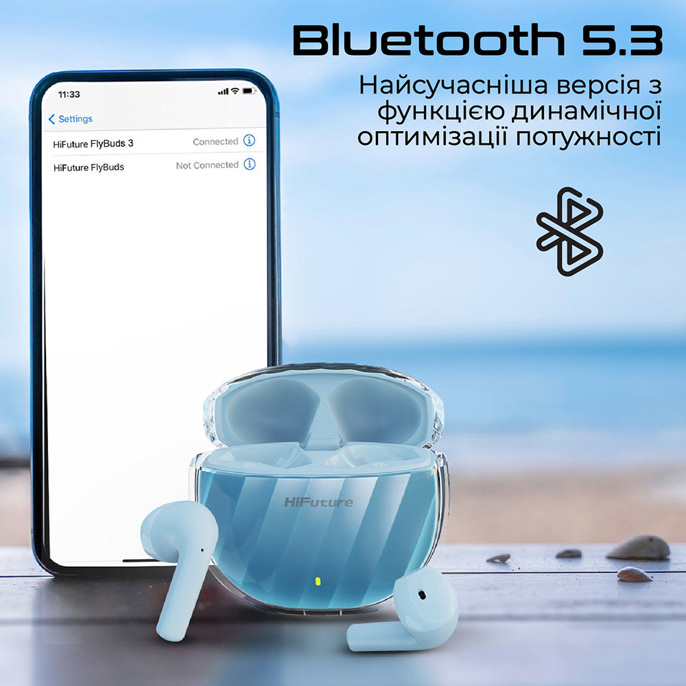 Гарнітура HIFUTURE Flybuds3 Black (flybuds3.black) Вид гарнітура