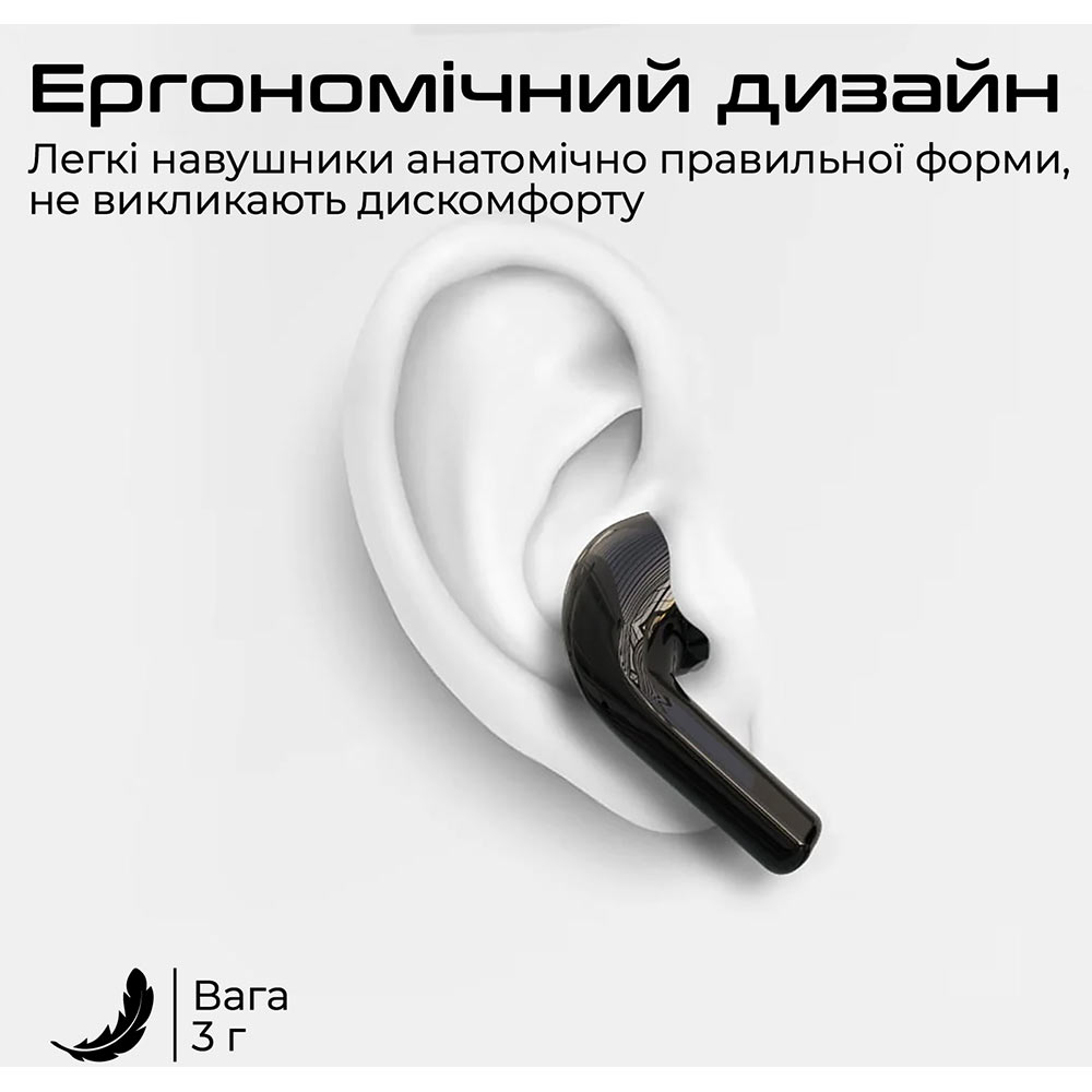 Зовнішній вигляд Гарнітура HIFUTURE Flybuds3 Black (flybuds3.black)