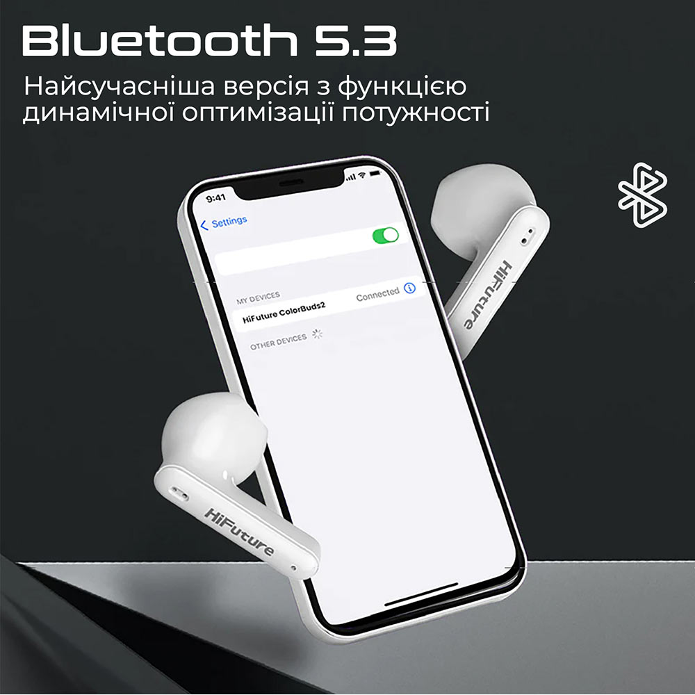 Гарнітура HIFUTURE Colorbuds2 White (colorbuds2.white) Вид гарнітура