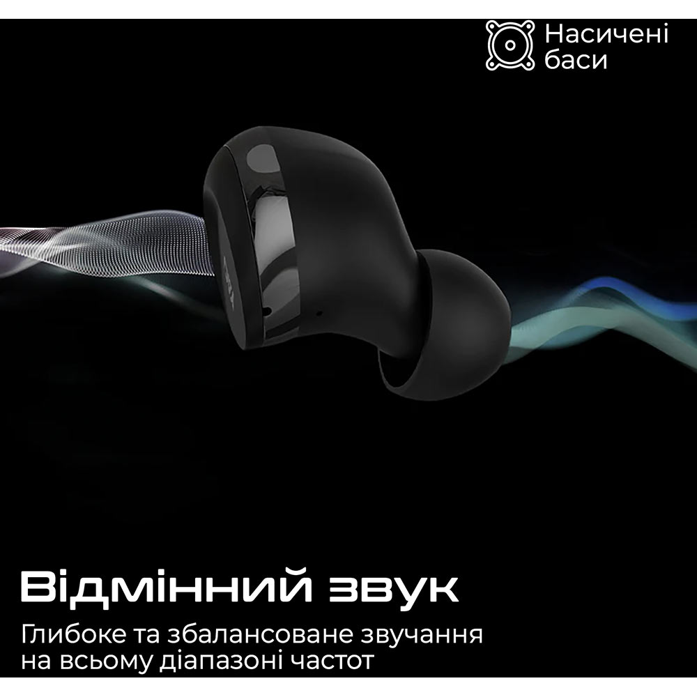 Гарнітура HIFUTURE Yacht Black (yacht.black) Конструкція внутрішньоканальні (у вушний канал)