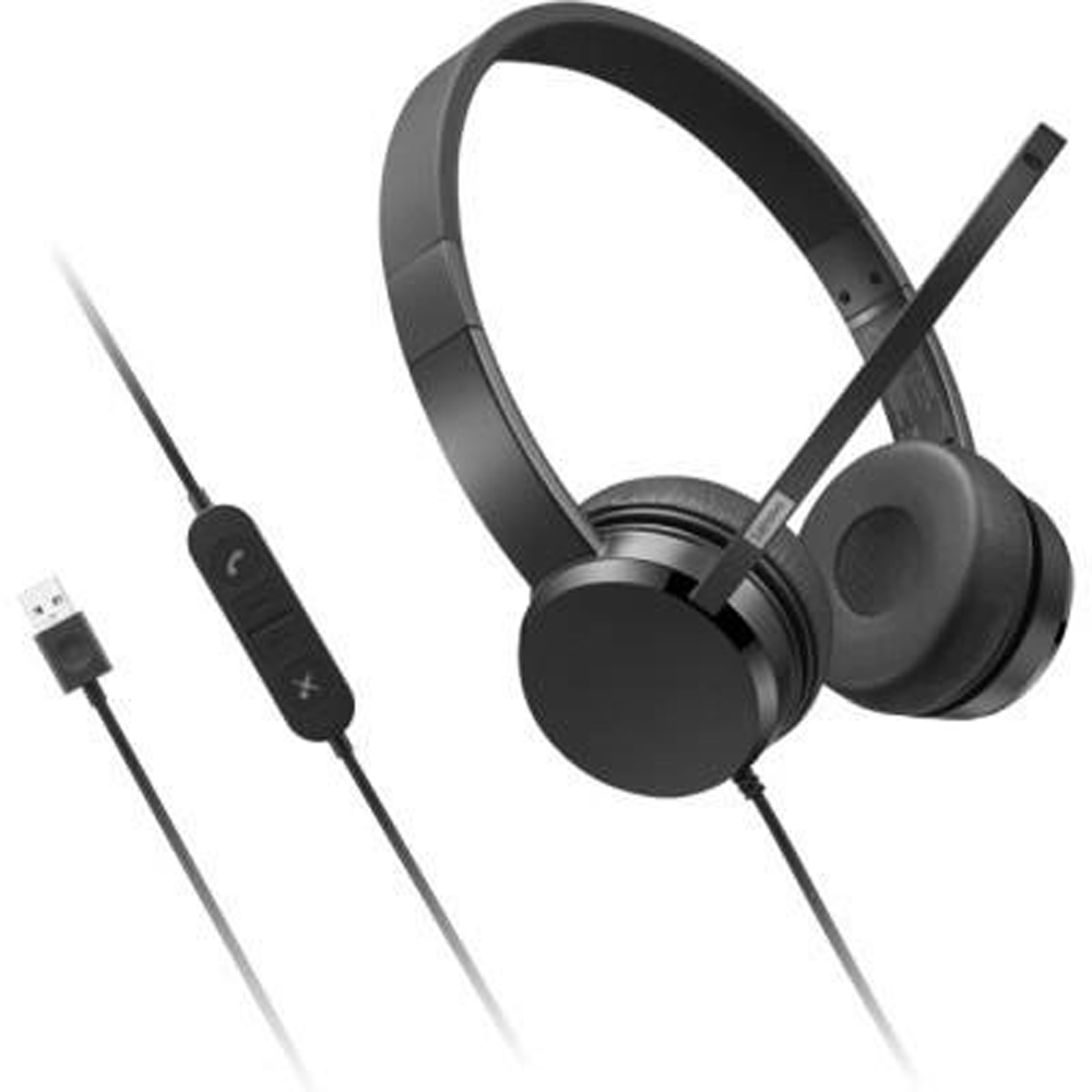 Гарнитура LENOVO USB-A Wired Stereo On-Ear Headset (4XD1K18260) Особенности пульт управления