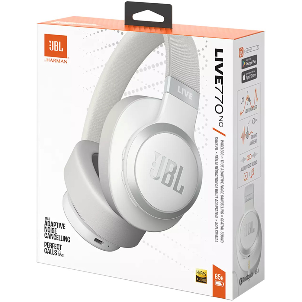 Зображення Гарнітура JBL LIVE 770NC White (JBLLIVE770NCWHT)