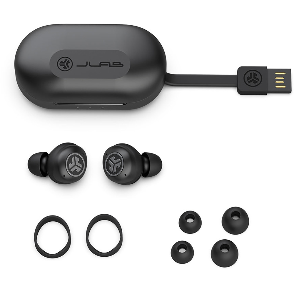 Внешний вид Гарнитура JLAB JBuds Air Pro True Wireless Black (IEUEBJBAIRPRORBLK82)