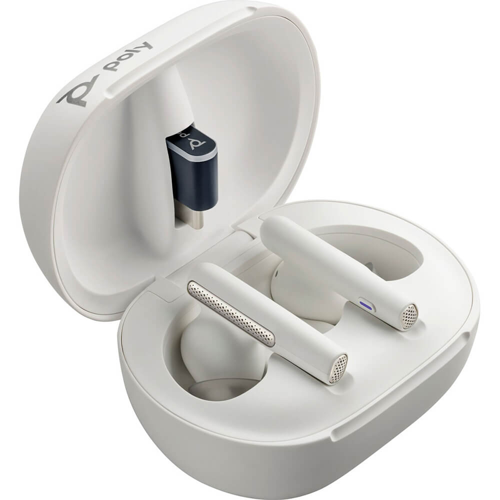 Гарнітура POLY TWS Voyager Free 60+ Earbuds + BT700C + TSCHC White (7Y8G6AA) Кріплення TWS (без дроту)