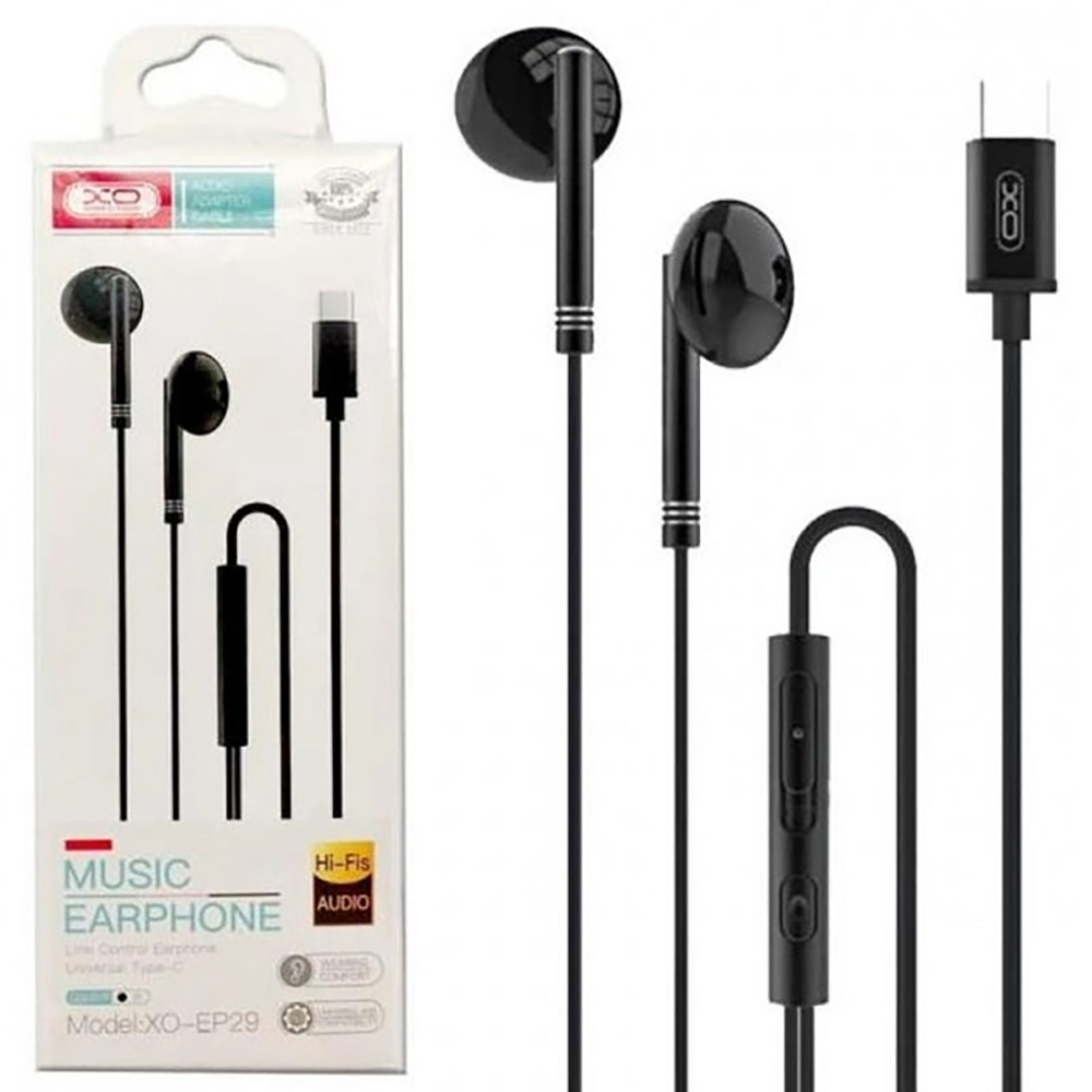 Гарнітура XO Type-C EP29 black (EP29 black) Вид гарнітура