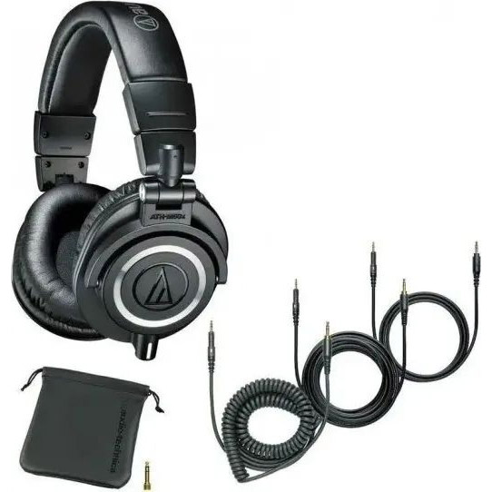 Навушники AUDIO-TECHNICA PRO ATH-M50X Black (AT-0124) Конструкція повнорозмірні (повний обхват вуха)