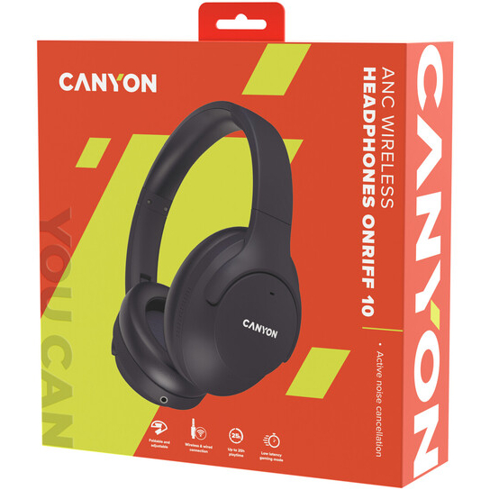 Внешний вид Гарнитура CANYON OnRiff 10 ANC Bluetooth Black (CNS-CBTHS10BK)