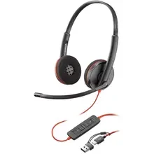 Гарнитура POLY On-ear Blackwire 3220 Black (8X228AA)