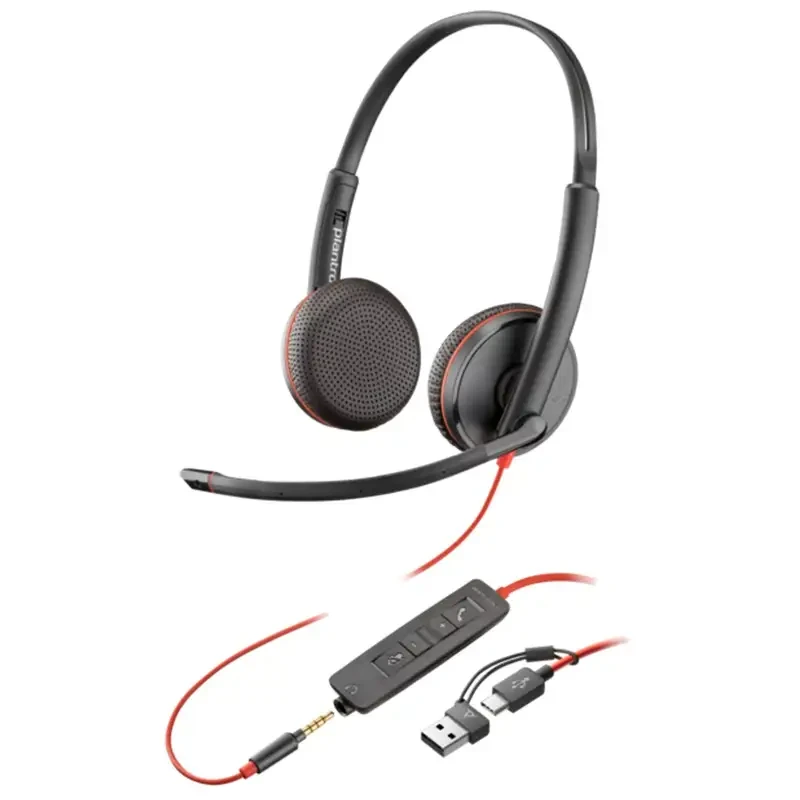 Гарнитура POLY On-ear Blackwire 3225 Black (8X229AA)