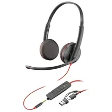 Гарнитура POLY On-ear Blackwire 3225 Black (8X229AA)