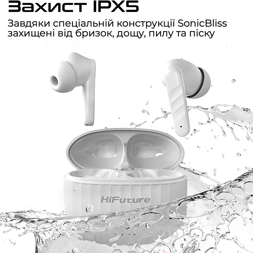 Гарнітура HIFUTURE SonicBliss White (6972576181282) Акустичне оформлення закриті