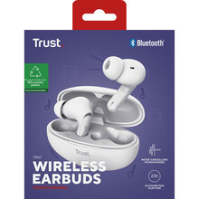 Гарнитура TRUST Yavi Bluetooth ENC Earbuds White (25172)