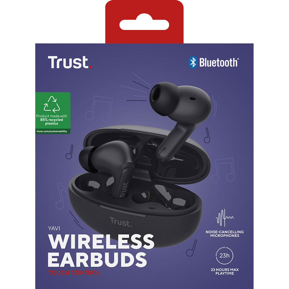 Фото 14 Гарнитура TRUSTYavi Bluetooth ENC Earbuds Black (25296)