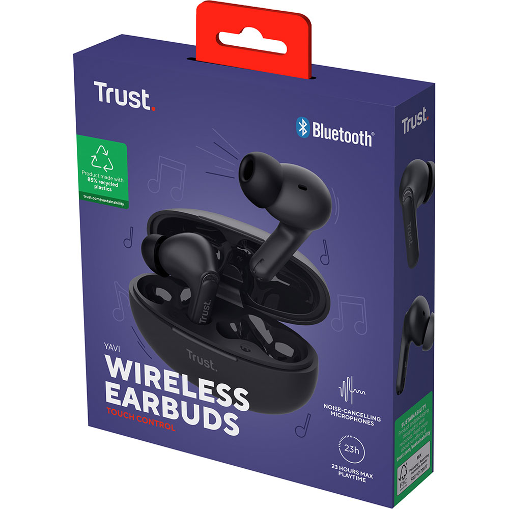 Фото 15 Гарнитура TRUSTYavi Bluetooth ENC Earbuds Black (25296)