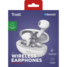 Гарнитура TRUST Yavi Bluetooth ENC Earphones White (25173)