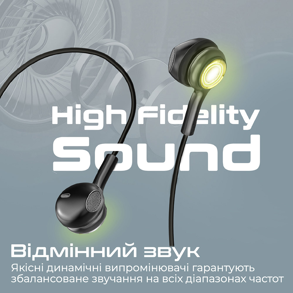 Покупка Гарнитура Promate Lumibuds Black (lumibuds-c.black)