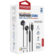 Гарнитура Promate Lumibuds Black (lumibuds-c.black)