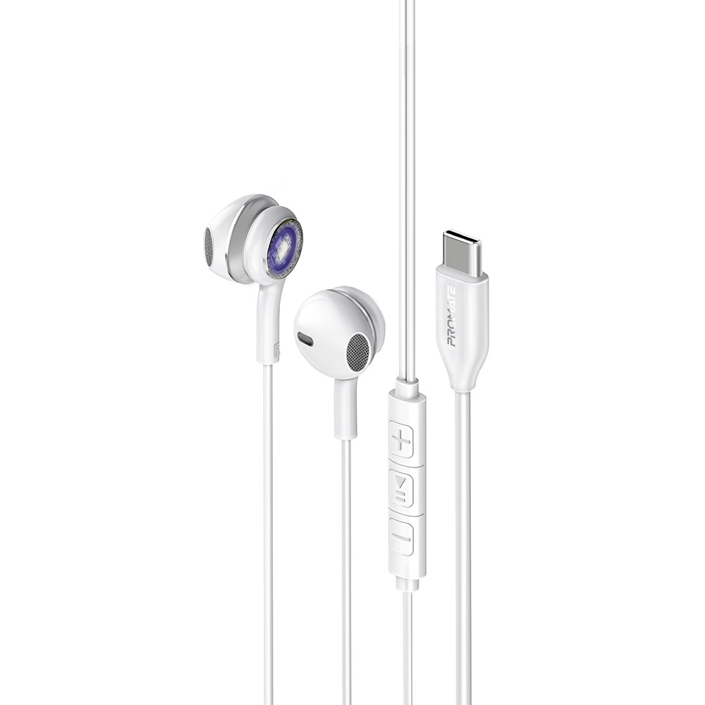 Гарнітура Promate Lumibuds Silver (lumibuds-c.silver)