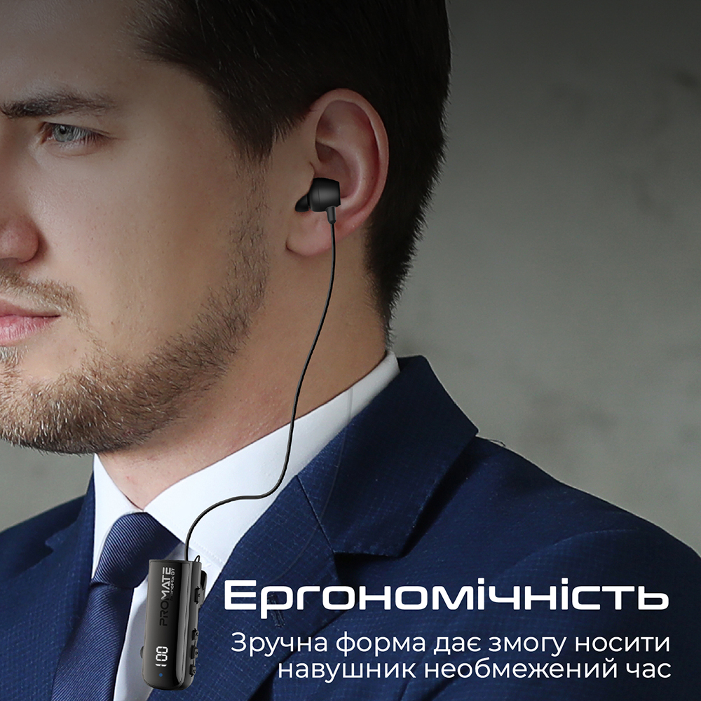 Изображение Bluetooth-гарнитура PROMATE monoflix-bt.black