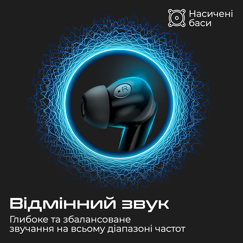 Гарнітура HIFUTURE sonicbliss.black Конструкція внутрішньоканальні (у вушний канал)