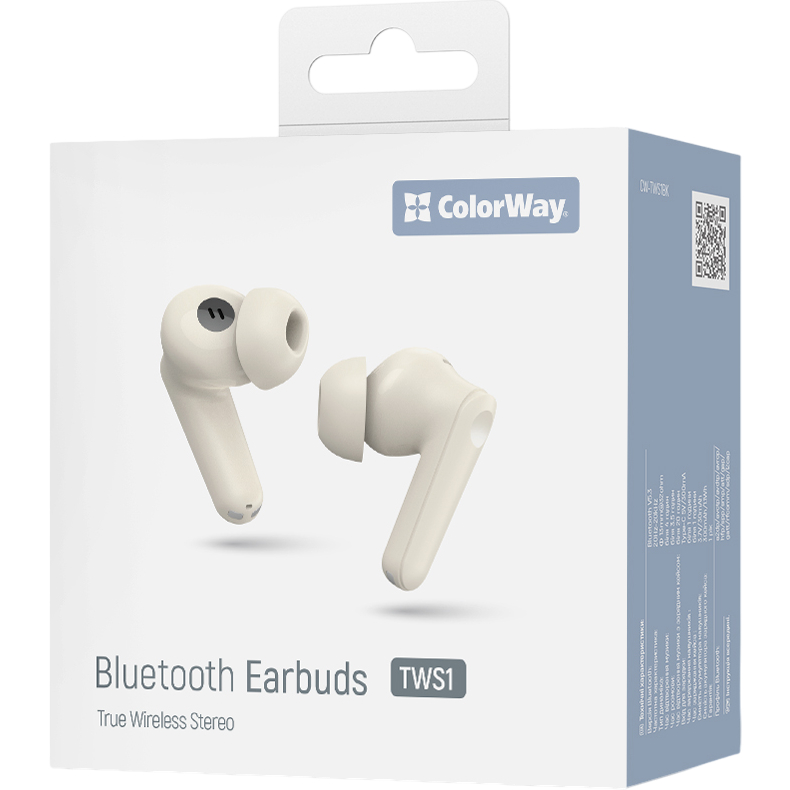 Огляд Гарнітура COLORWAY Slim TWS-1 Earbuds Long Life Beige (CW-TWS1BE)