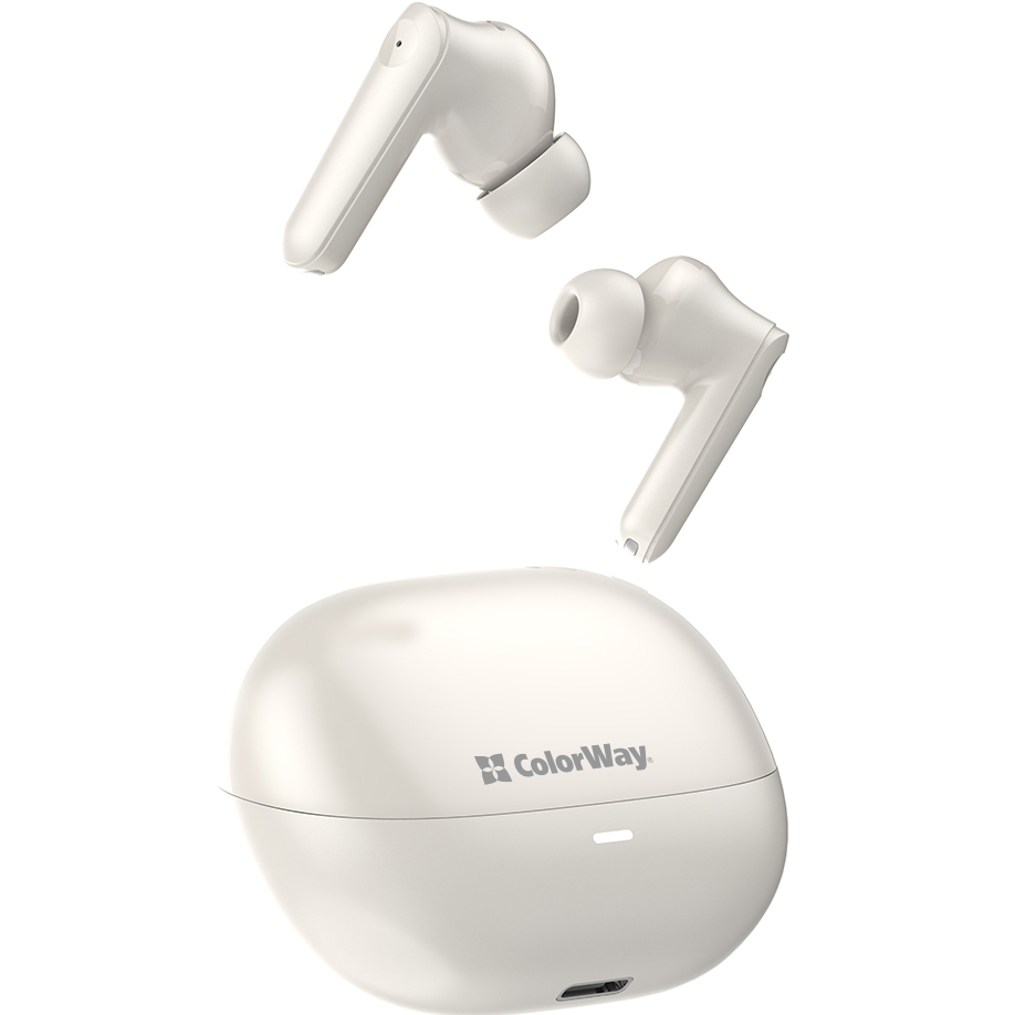 Гарнитура COLORWAY Slim TWS-1 Earbuds Long Life Beige (CW-TWS1BE) Акустическое оформление закрытые