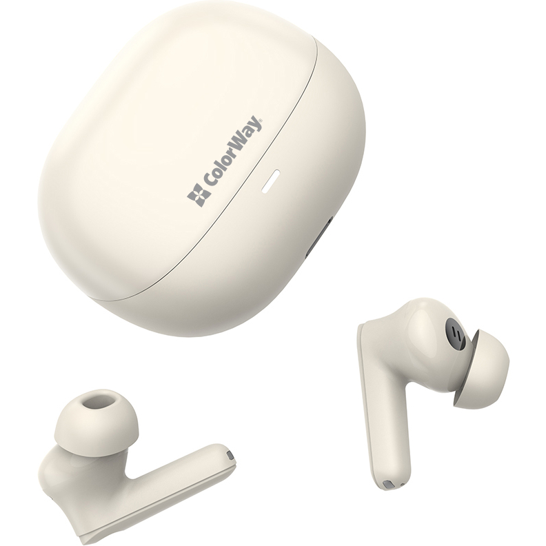 Замовити Гарнітура COLORWAY Slim TWS-1 Earbuds Long Life Beige (CW-TWS1BE)