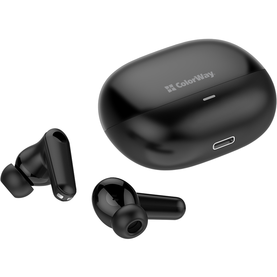 Гарнитура COLORWAY Slim TWS-1 Earbuds Long Life Black (CW-TWS1BK1) Крепление TWS (без провода)