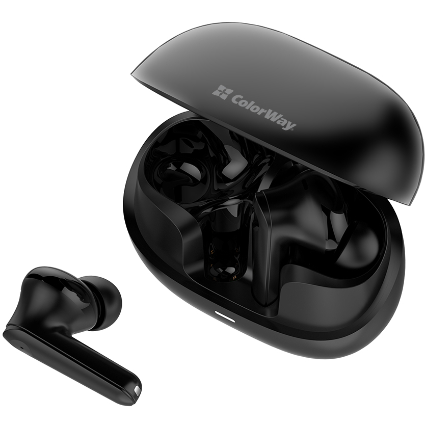 Гарнитура COLORWAY Slim TWS-1 Earbuds Long Life Black (CW-TWS1BK1) Акустическое оформление закрытые