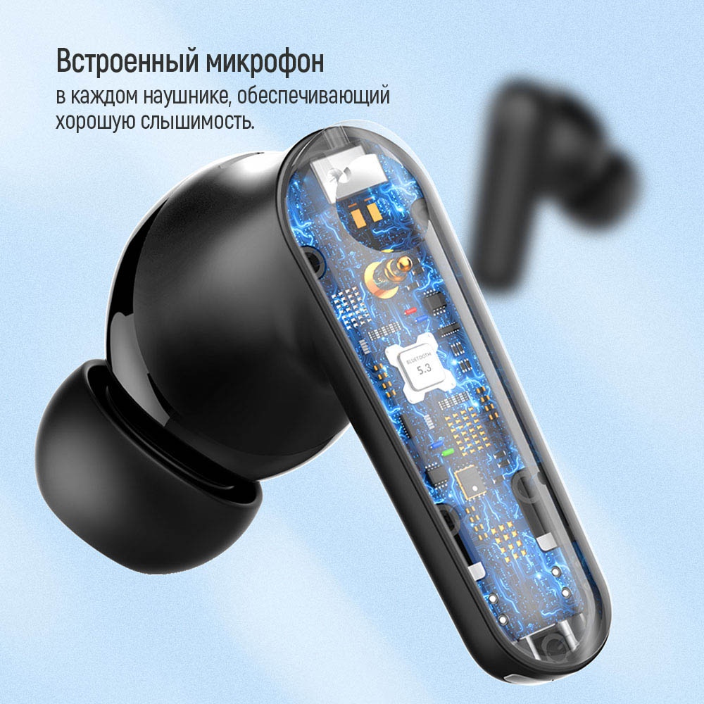 Фото 20 Гарнитура COLORWAY Slim TWS-1 Earbuds Long Life Black (CW-TWS1BK1)