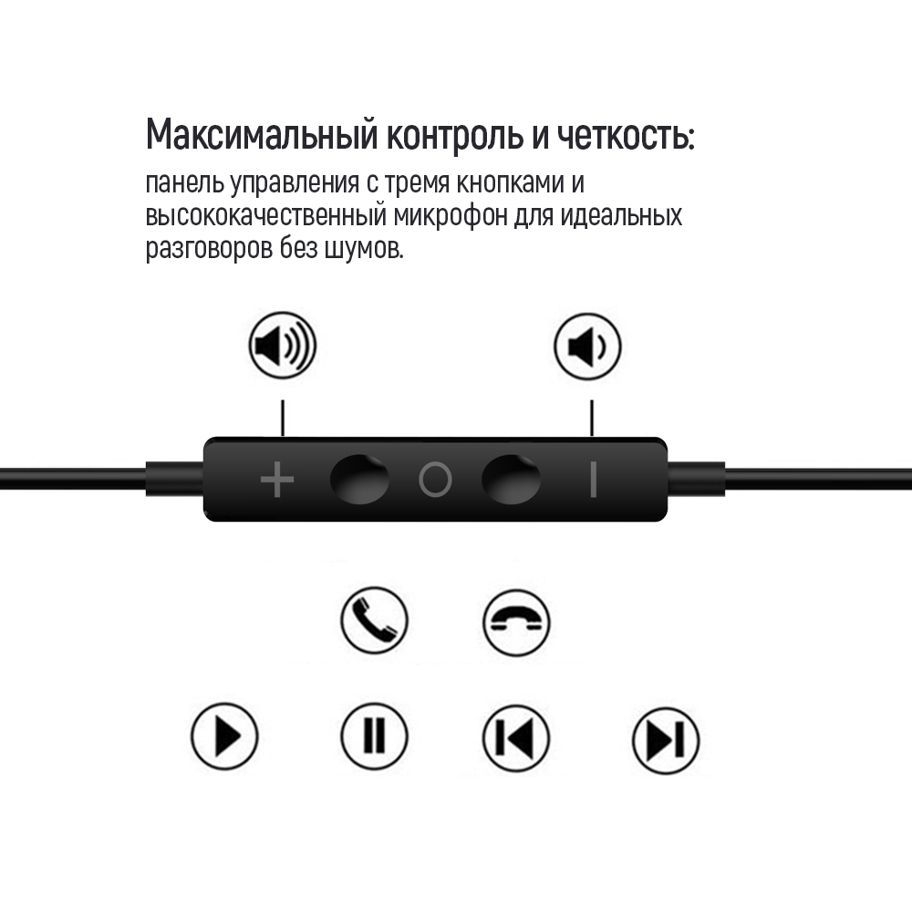 Зображення Гарнітура COLORWAY Wired Earphone Sound Wave Black (CW-WD04BK)