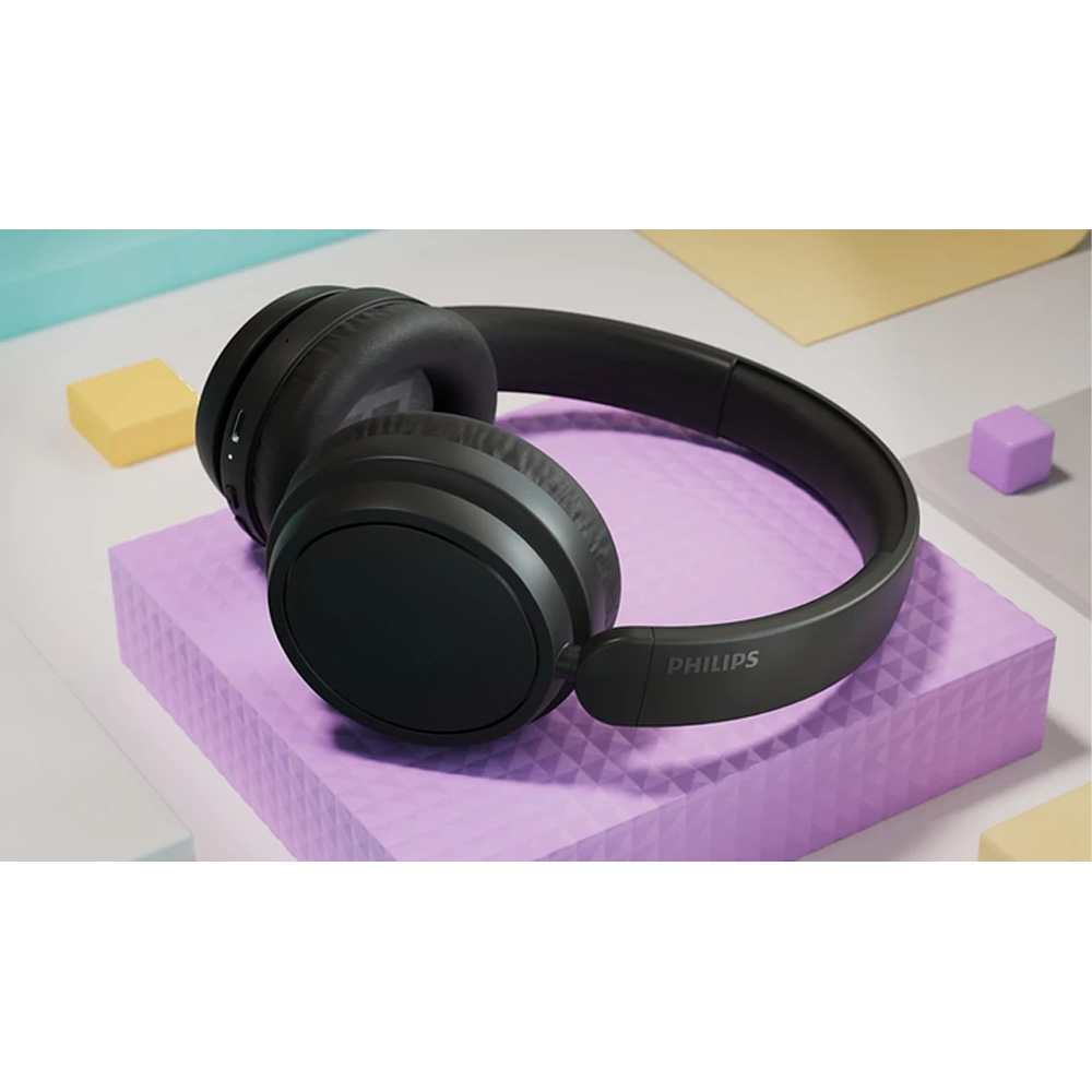 Гарнитура PHILIPS TAH5209 BT 5.3 SBC Wireless Mic black (TAH5209BK/00) Крепление дуга (над головой)