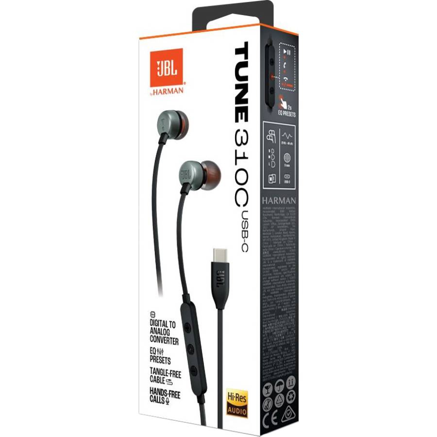 Фото Наушники JBL Tune 310C USB-C Black (JBLT310CBLK)