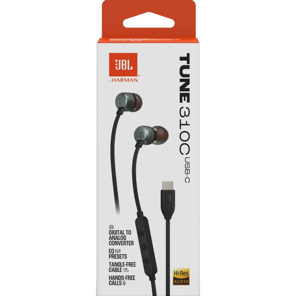 Внешний вид Наушники JBL Tune 310C USB-C Black (JBLT310CBLK)