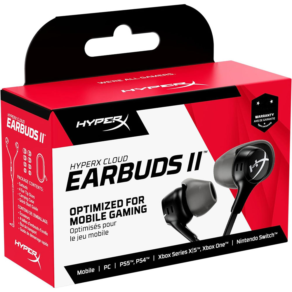 Фото Навушники HyperX Cloud Earbuds II Black (70N24AA)