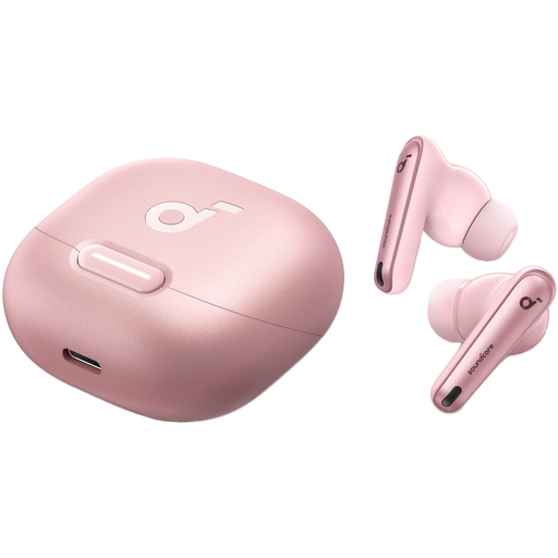 Гарнитура ANKER SoundСore Liberty 4 NC Pastel Pink (A3947G51) Дополнительно IPX4, Bluetooth 5.3,11-мм драйвер, 6 микрофонов, Многоточечное соединение, Обнаружение ношения, Беспроводная зарядка, Звук идентификации