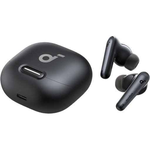 Гарнітура ANKER SoundCore Liberty 4 NC Velvet Black (A3947G11) Додатково IPX4, Bluetooth 5.3,11-мм драйвер, 6 мікрофонів, Багатоточкове з'єднання, Виявлення носіння, Бездротова зарядка, Звук ідентифікації