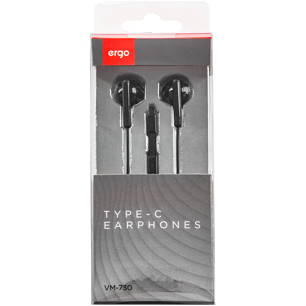 Гарнітура ERGO VM-730 Type-C Earphones Black (VM-730K) Вид гарнітура