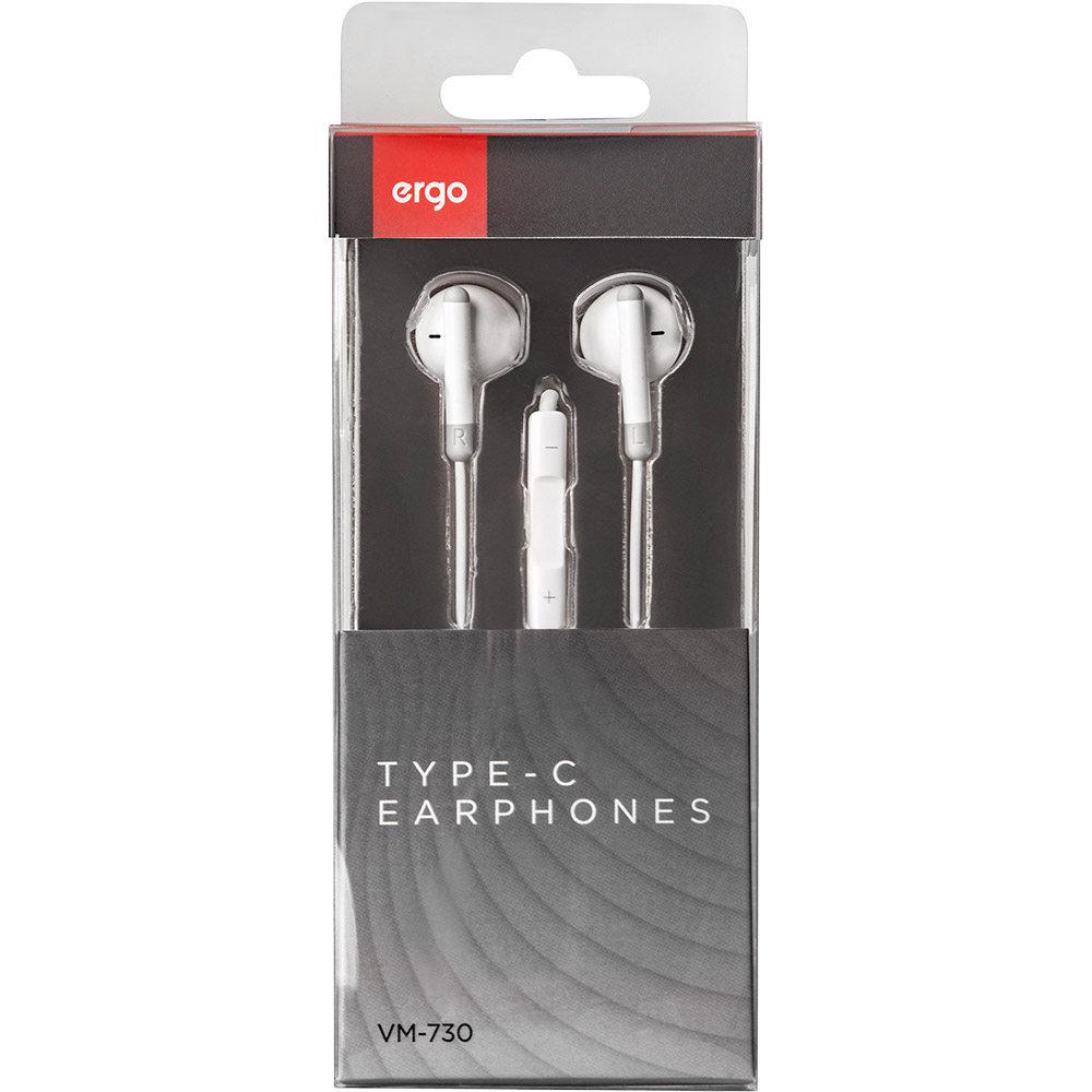 Гарнитура ERGO VM-730 Type-C Earphones White (VM-730W) Вид гарнитура