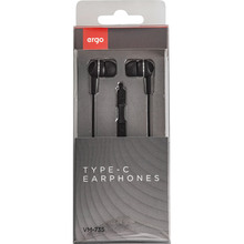 Гарнитура ERGO VM-735 Type-C Earphones Black (VM-735K)