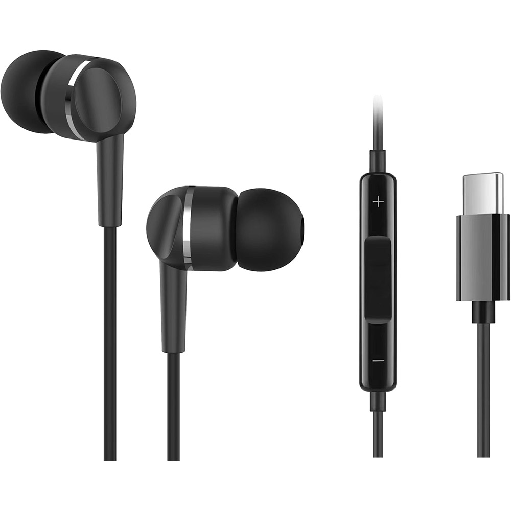 Гарнітура ERGO VM-735 Type-C Earphones Black (VM-735K)