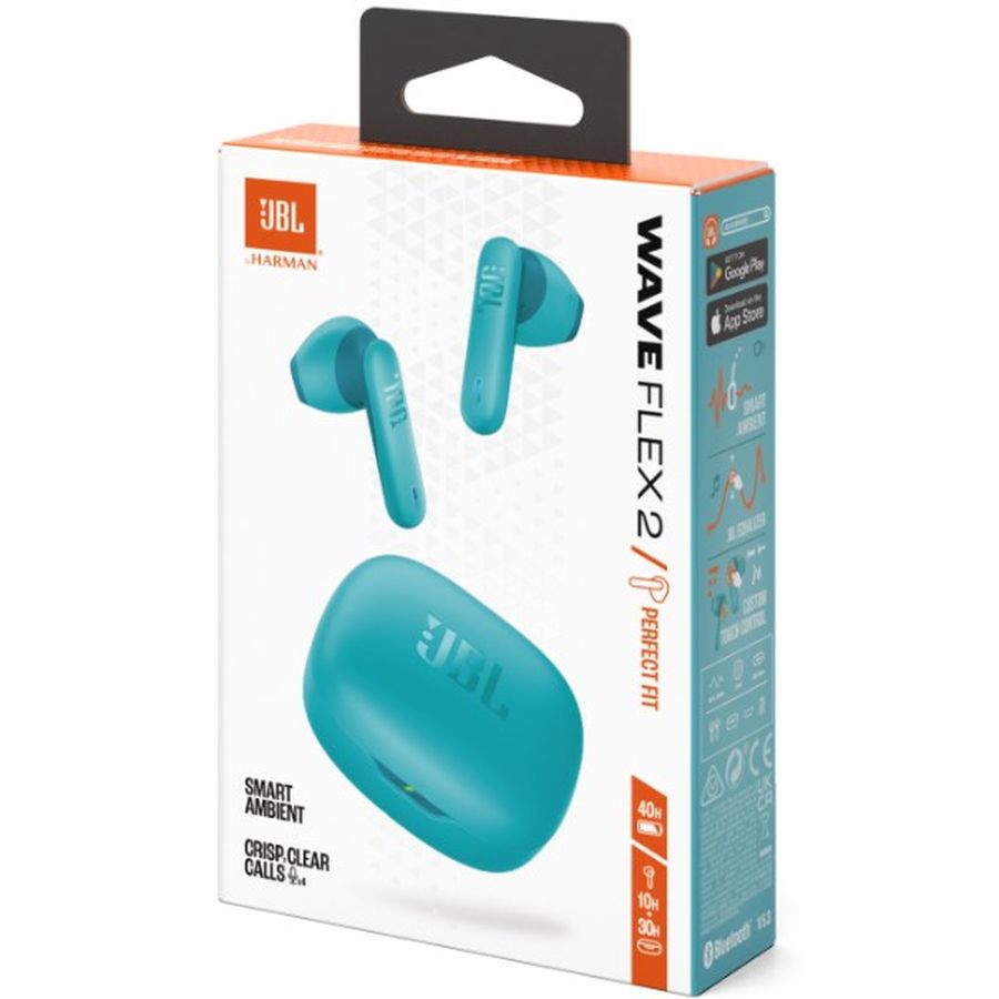 Зображення Гарнітура JBL WAVE FLEX 2 Blue (JBLWFLEX2BLU)