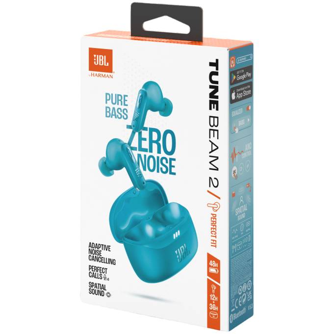 В Україні Гарнітура JBL TUNE BEAM 2 Turquoise (JBLTBEAM2TQE)